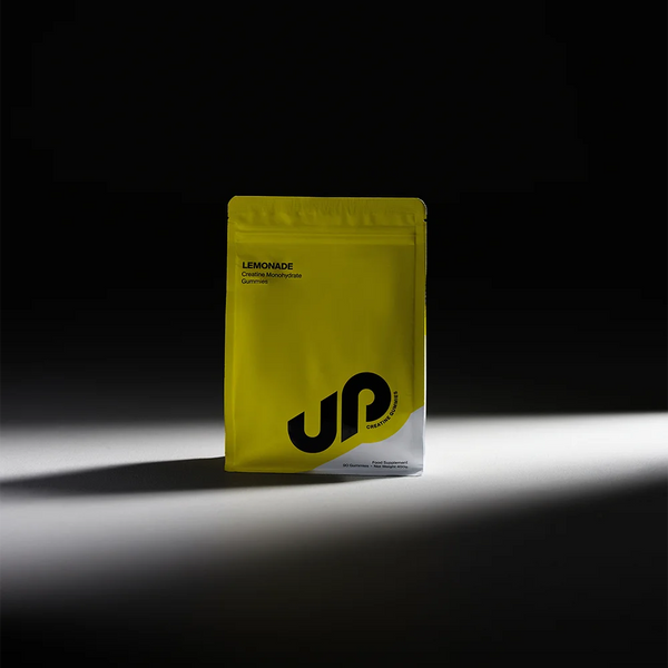 Yellow package with a logo on a black background